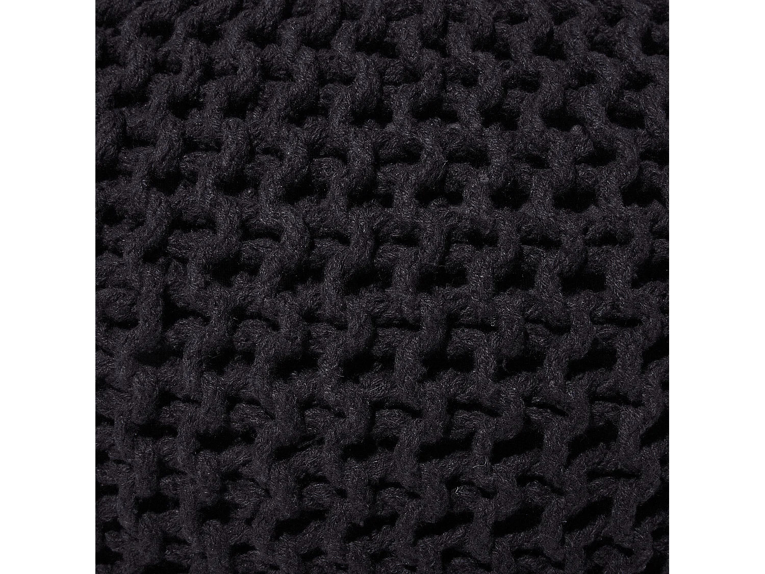 Trendy Ottoman in Schwarz Baumwolle 50x35 cm Conrad