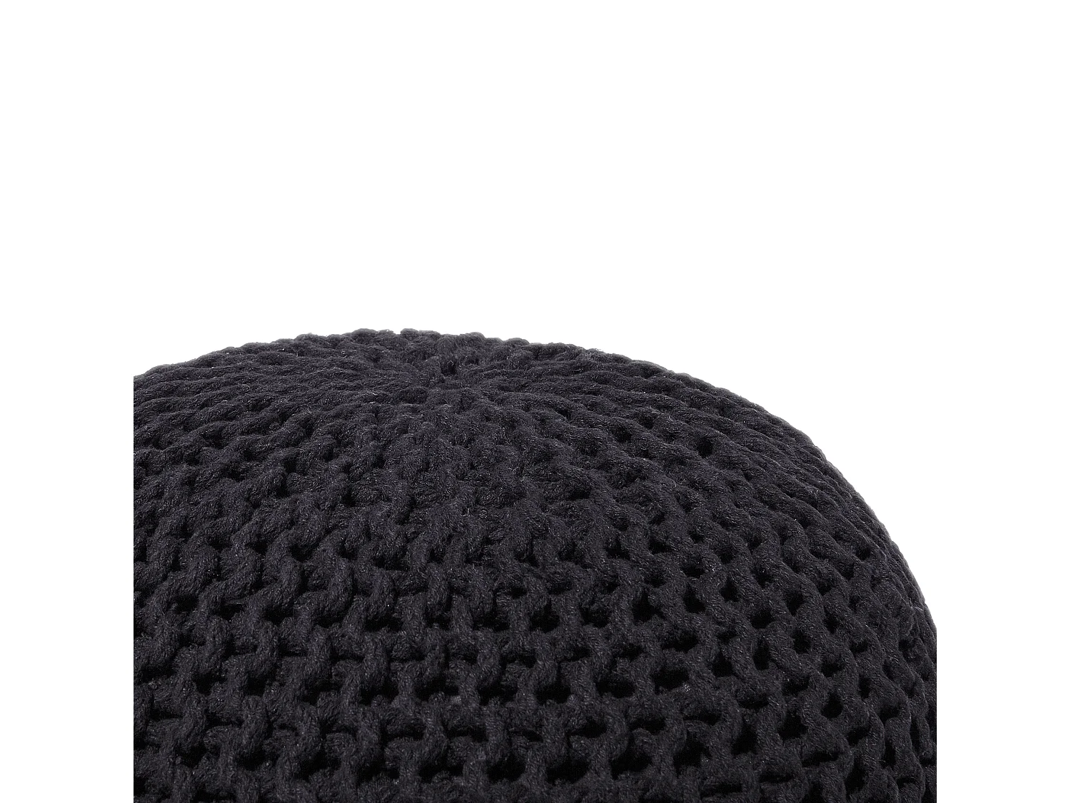 Pouf CONRAD Coton Noir 50 cm 50 cm 35 cm