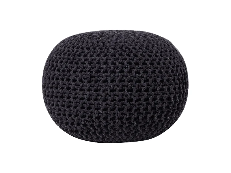 Trendy Ottoman in Schwarz Baumwolle 50x35 cm Conrad