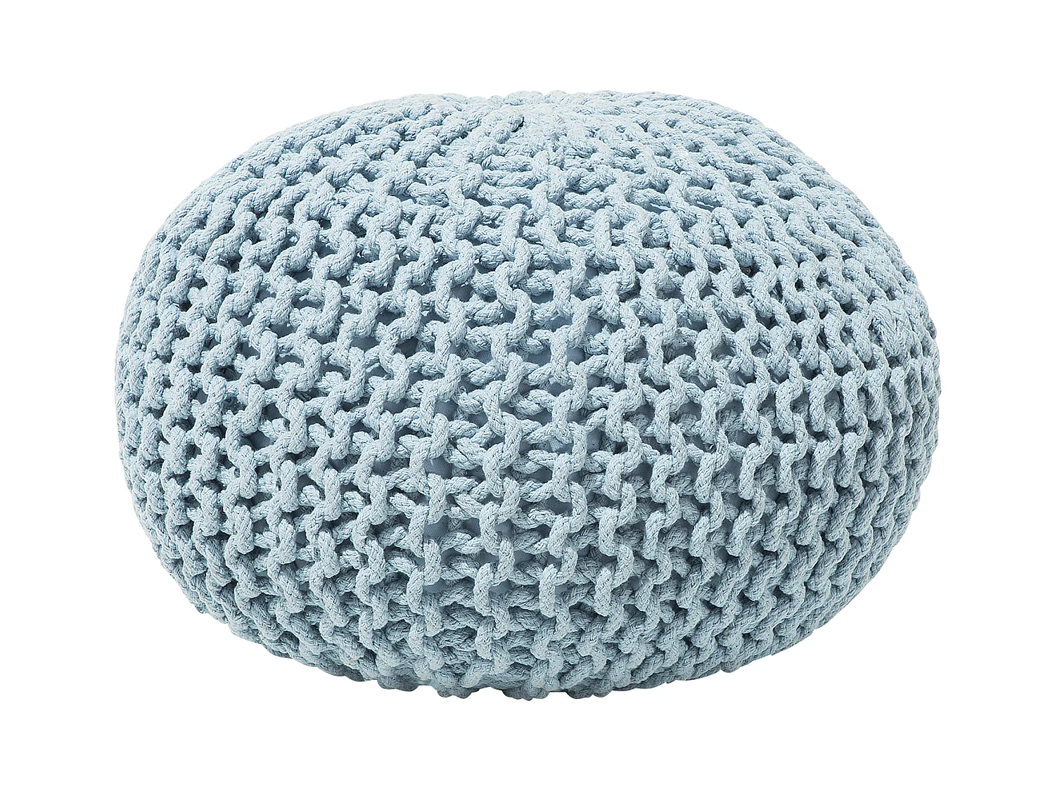 Puf CONRAD Algodón Azul claro 50 cm 50 cm 35 cm