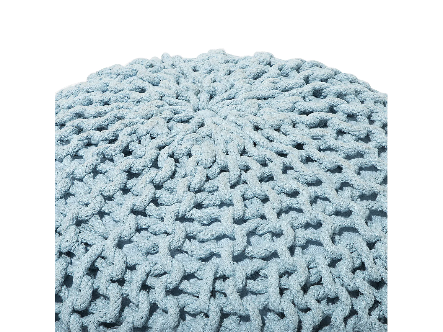 Poef CONRAD Katoen Lichtblauw 50 cm 50 cm 35 cm