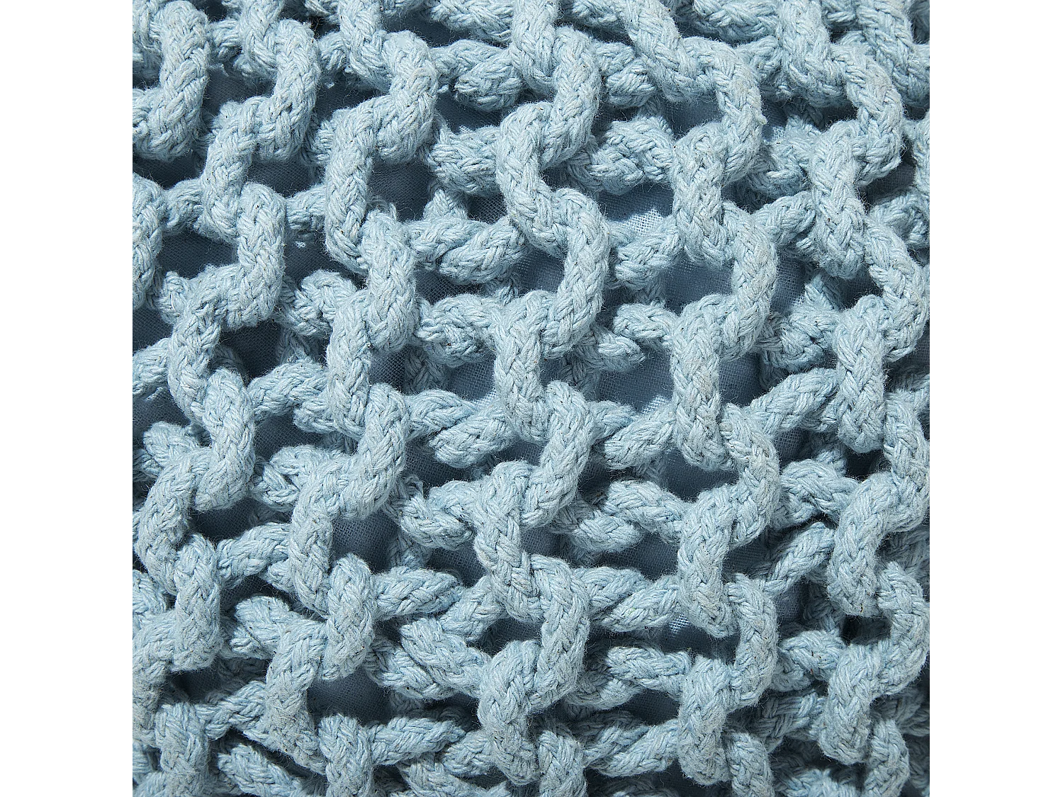 Poef CONRAD Katoen Lichtblauw 50 cm 50 cm 35 cm