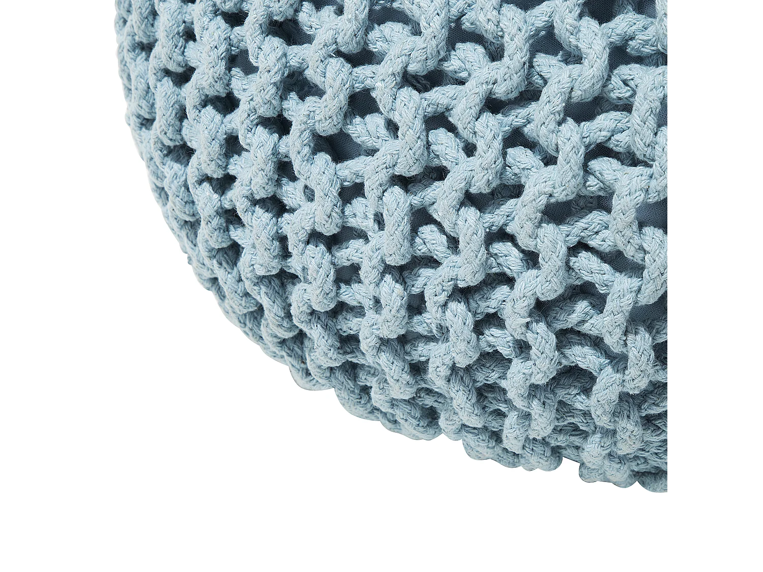 Poef CONRAD Katoen Lichtblauw 50 cm 50 cm 35 cm