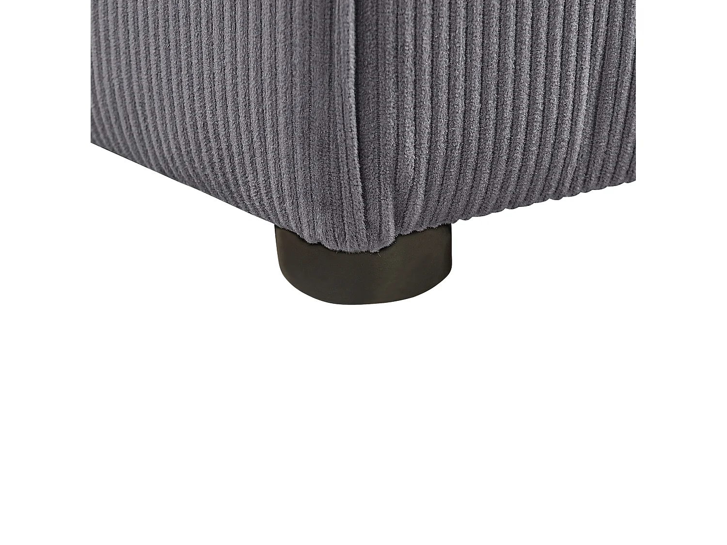 Ottoman LEMVIG Velours côtelé Gris