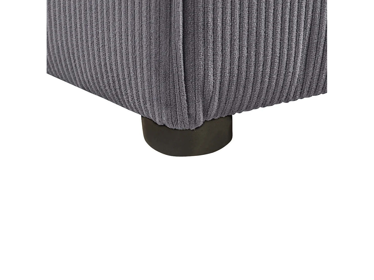 Ottoman LEMVIG Velours côtelé Gris