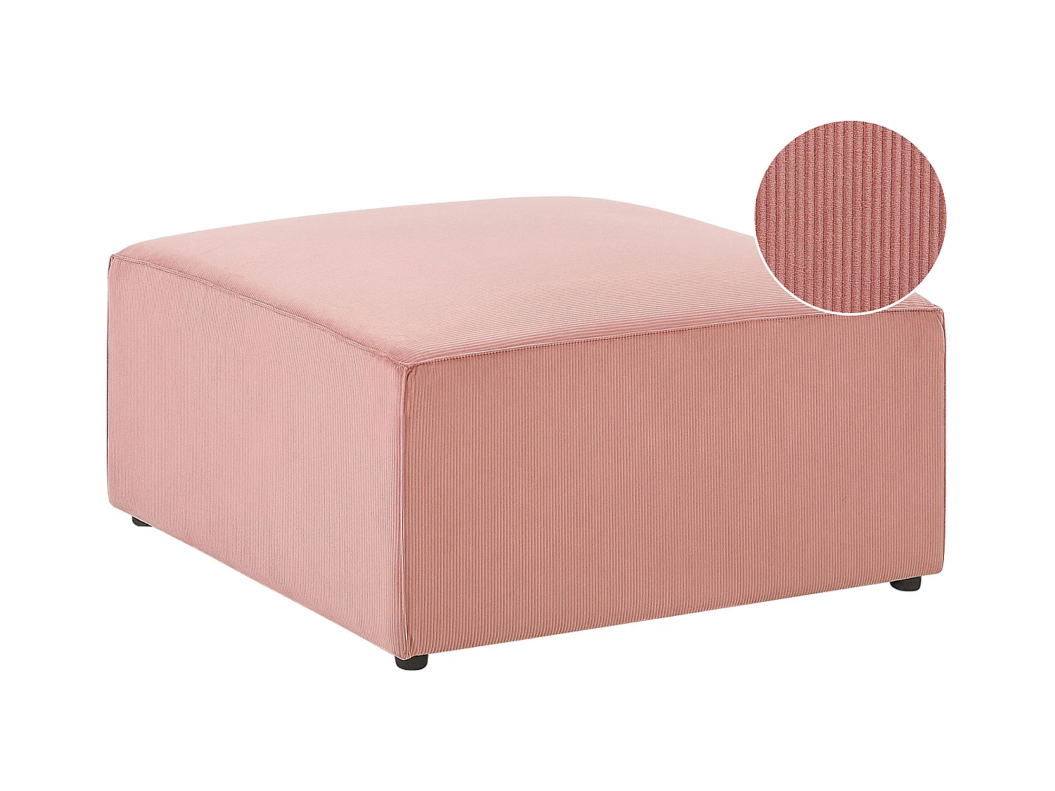 Ottomaan LEMVIG Corduroy Roze