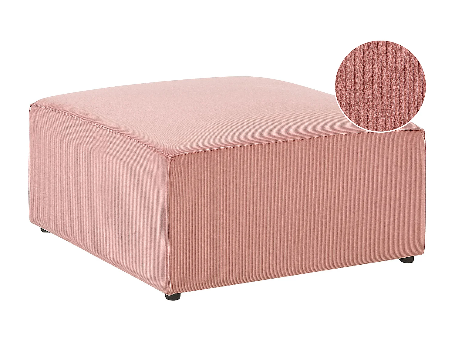 Ottomaan LEMVIG Corduroy Roze