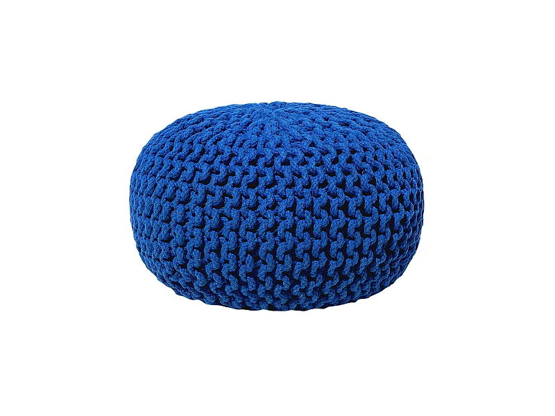 Pouf CONRAD Cotone Blu marino 40 cm 40 cm 25 cm