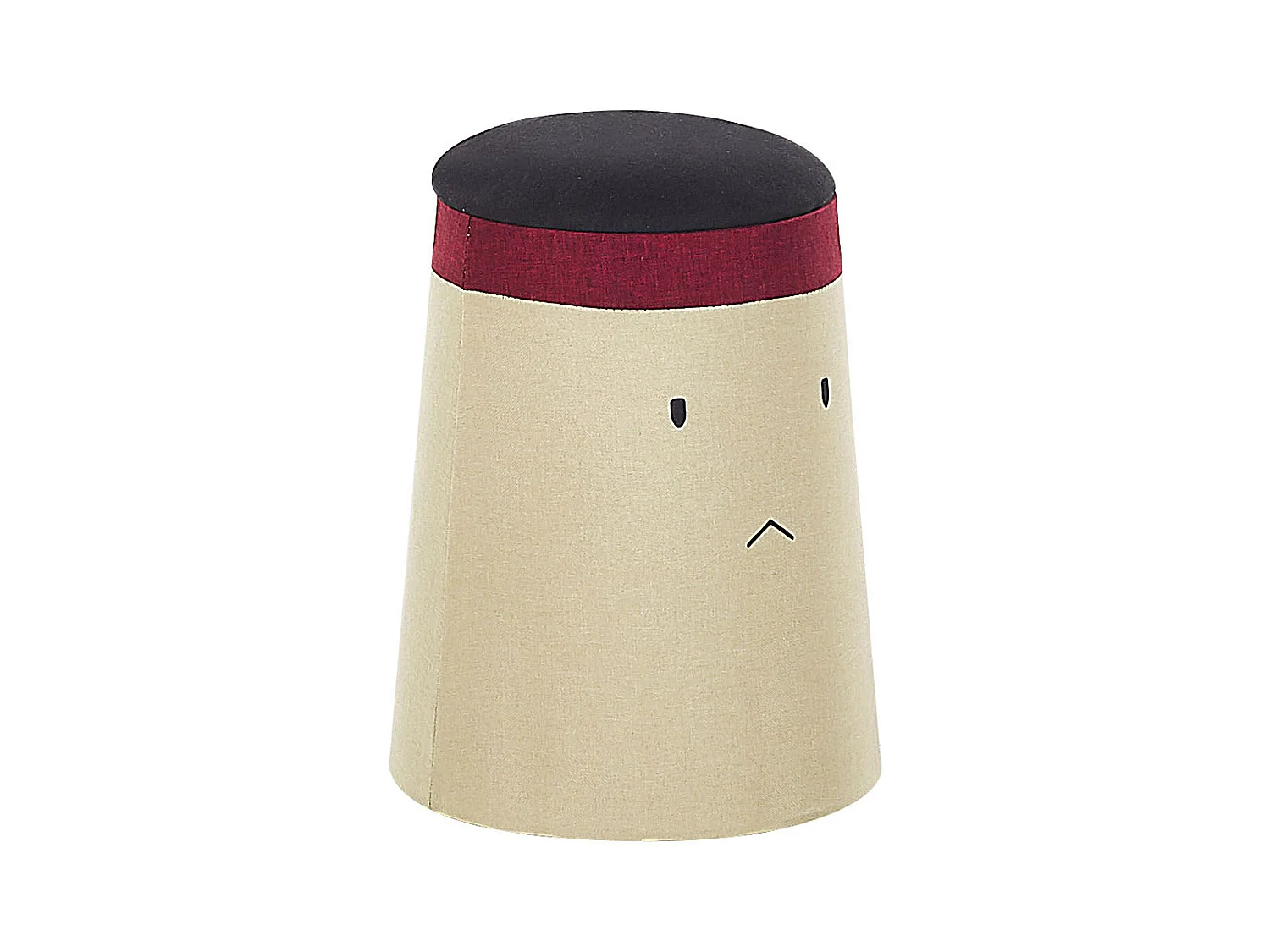Kinderhocker mit Stauraum SAMURAI Kunstleinen Beige 33 cm 33 cm 45 cm