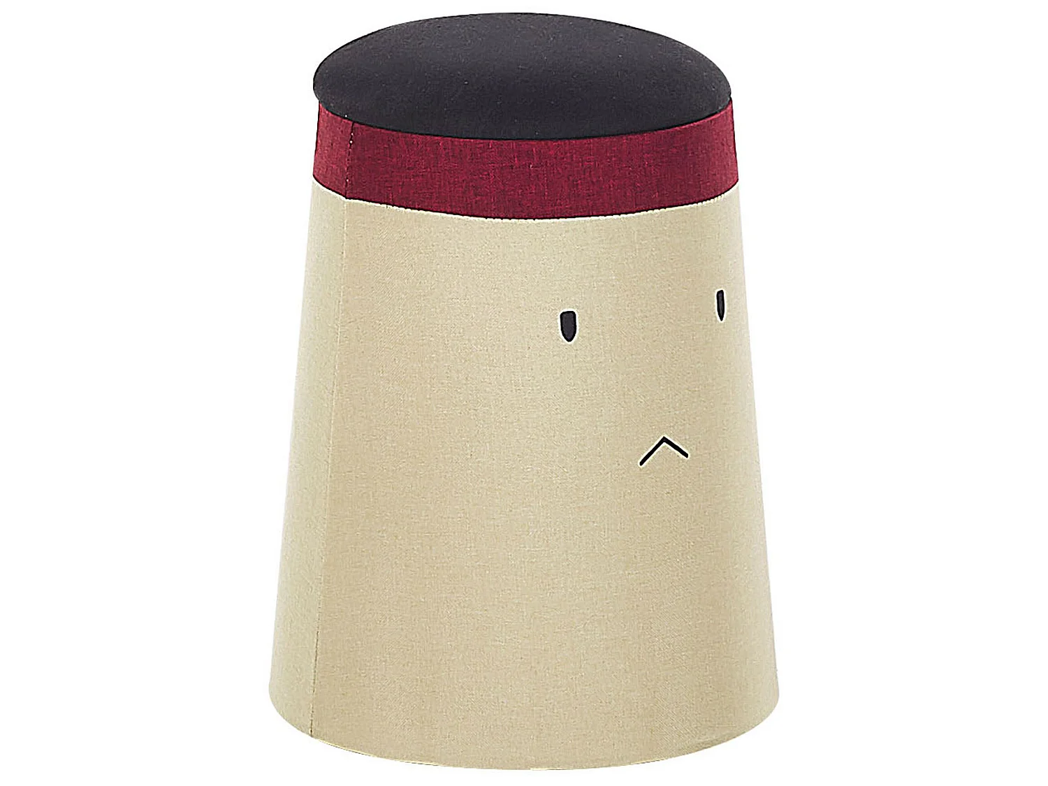Kinderpoef met opbergruimte SAMURAI Kunstlinnen Beige 33 cm 33 cm 45 cm