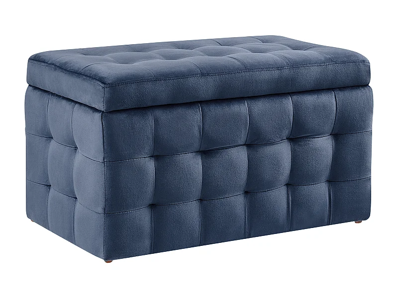 Otomana con almacenaje MICHIGAN Terciopelo Azul oscuro