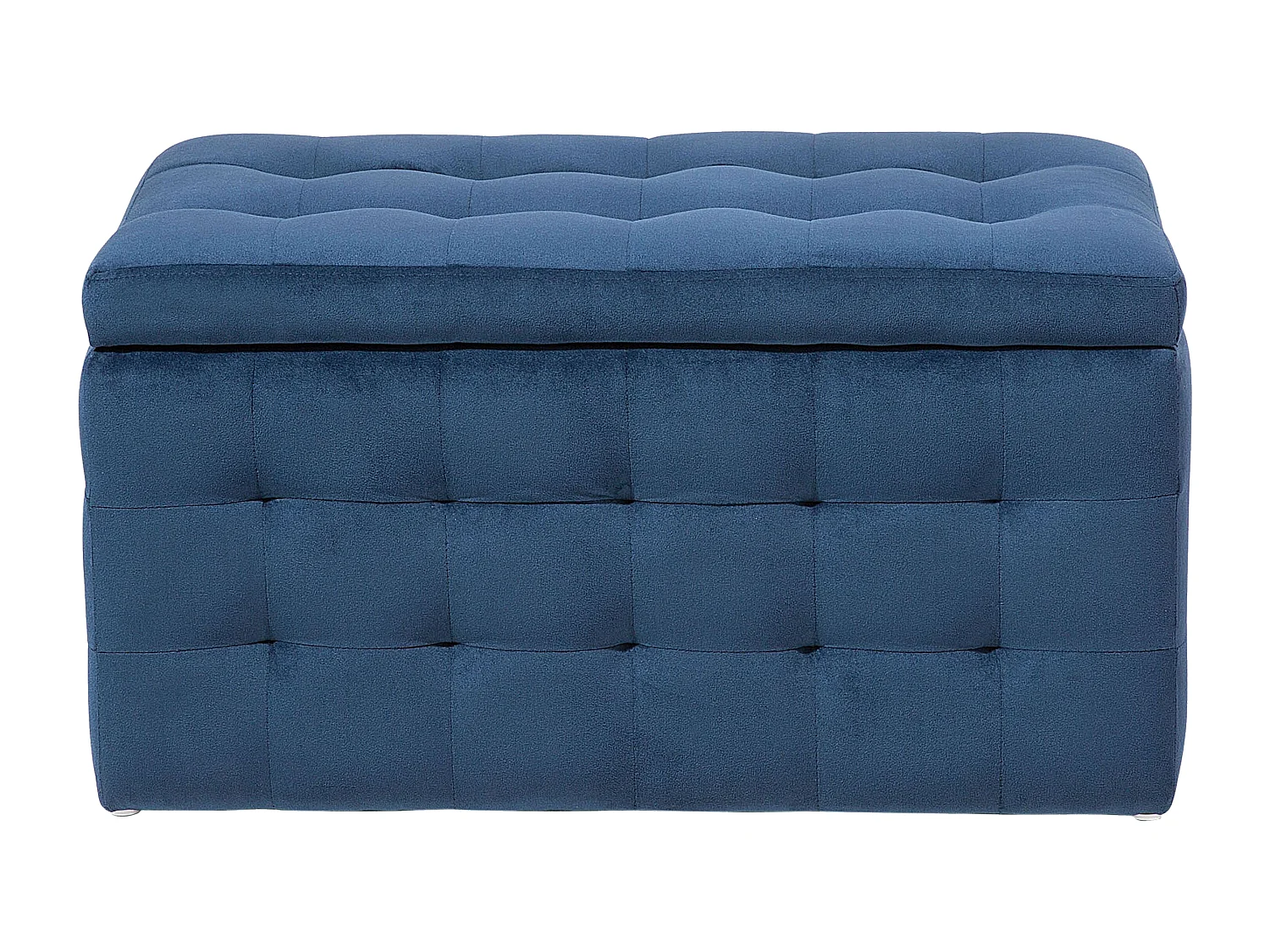 Otomana ze schowkiem MICHIGAN Welur Ciemnoniebieski