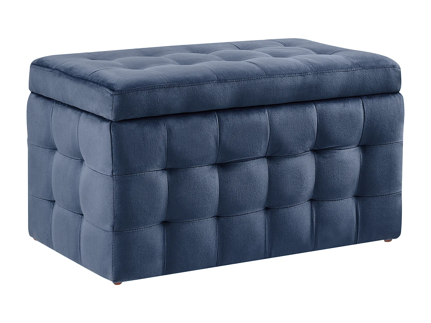 Pouf de rangement MICHIGAN Velours Bleu foncé