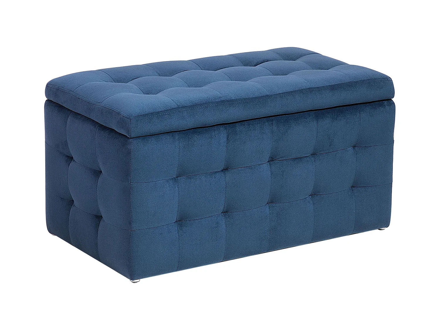 Pouf de rangement MICHIGAN Velours Bleu foncé