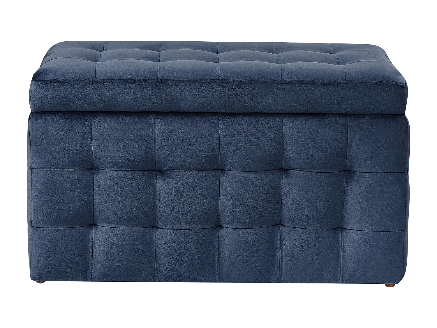 Opbergpoef MICHIGAN Fluweel Donkerblauw