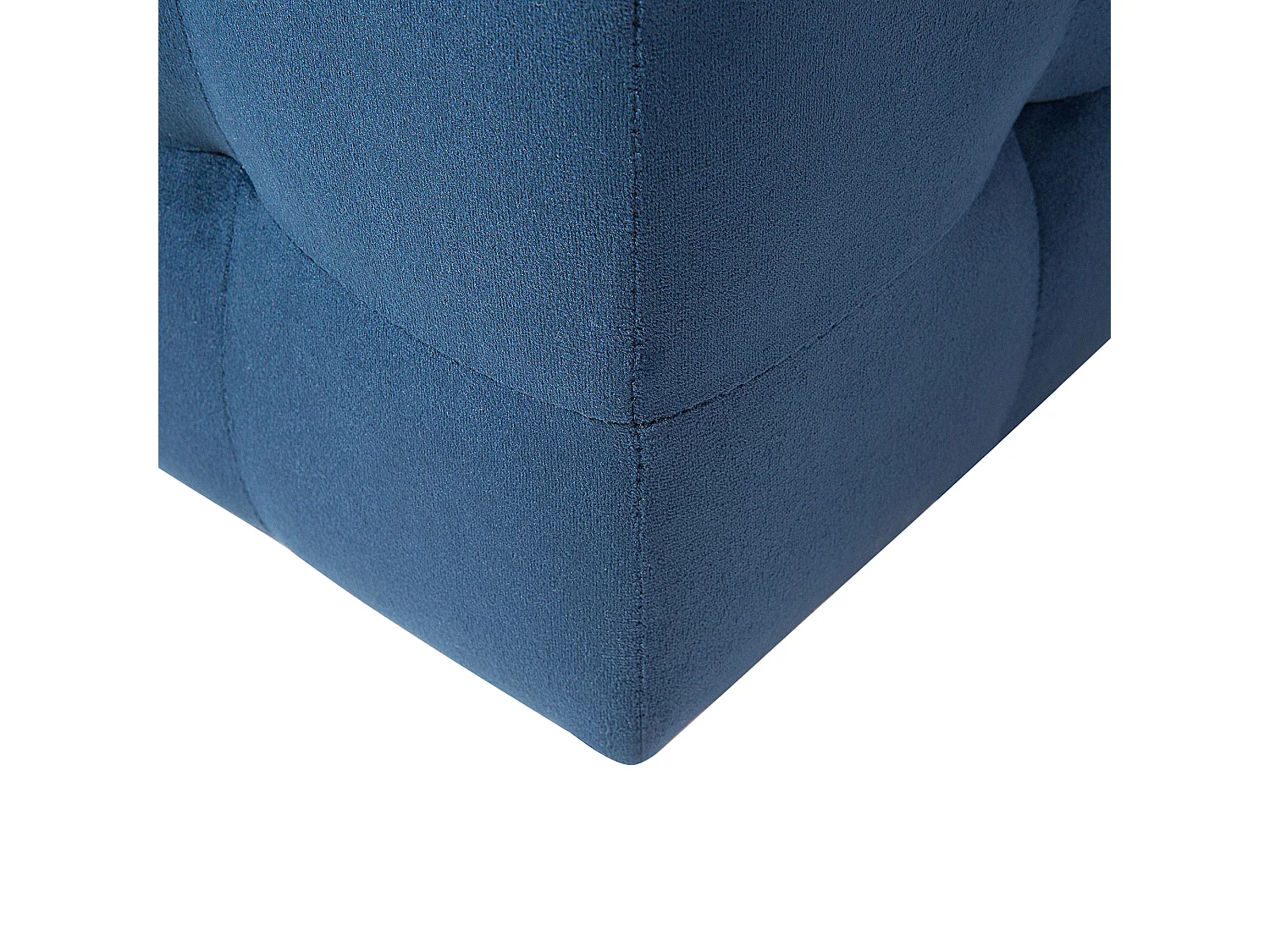 Pouf de rangement MICHIGAN Velours Bleu foncé