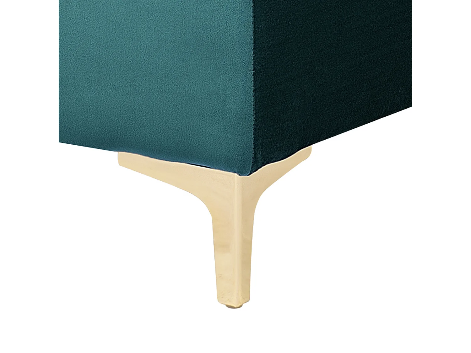 Ottoman ABERDEEN Velours Bleu paon