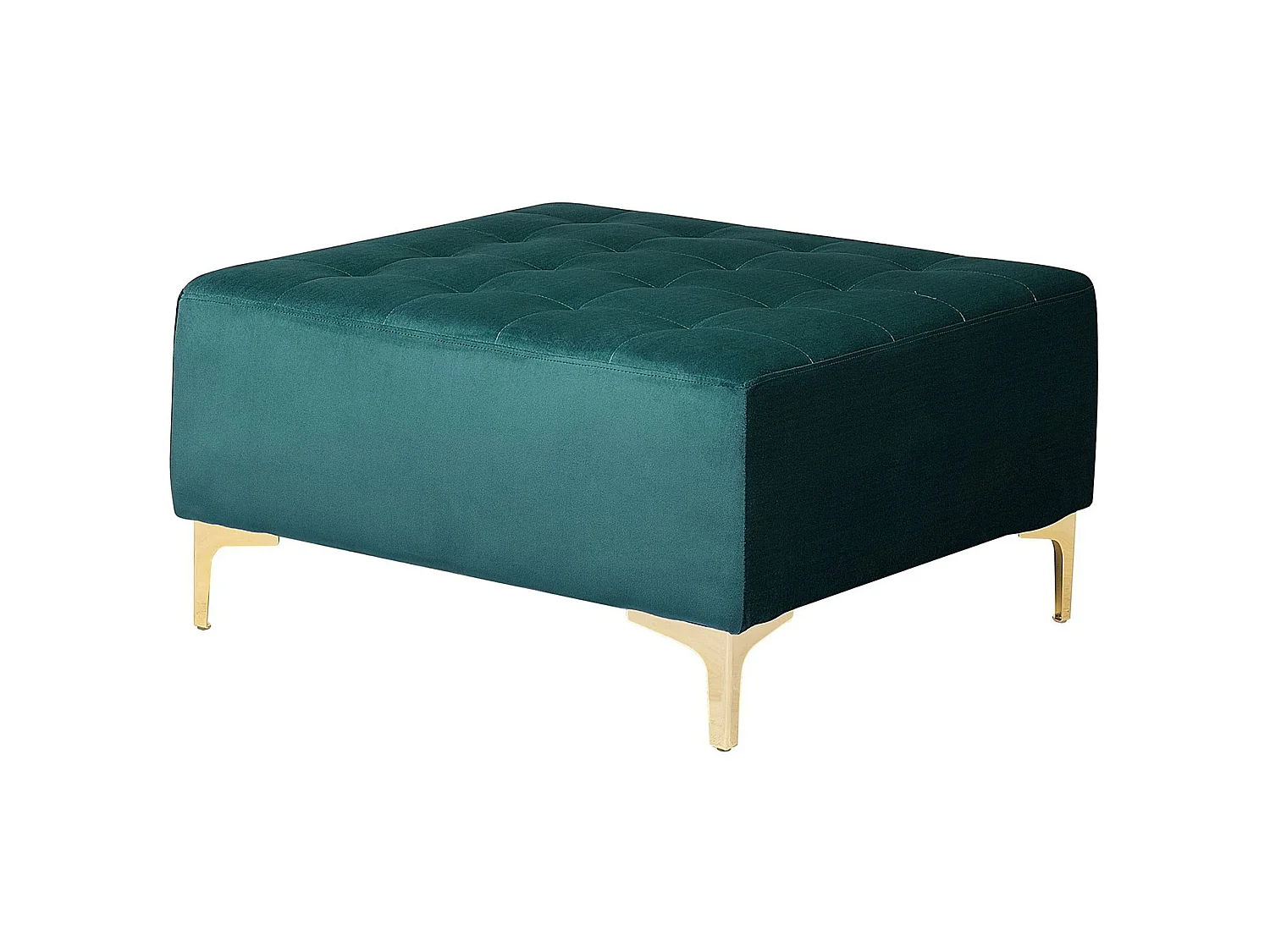 Ottoman ABERDEEN Velours Bleu paon