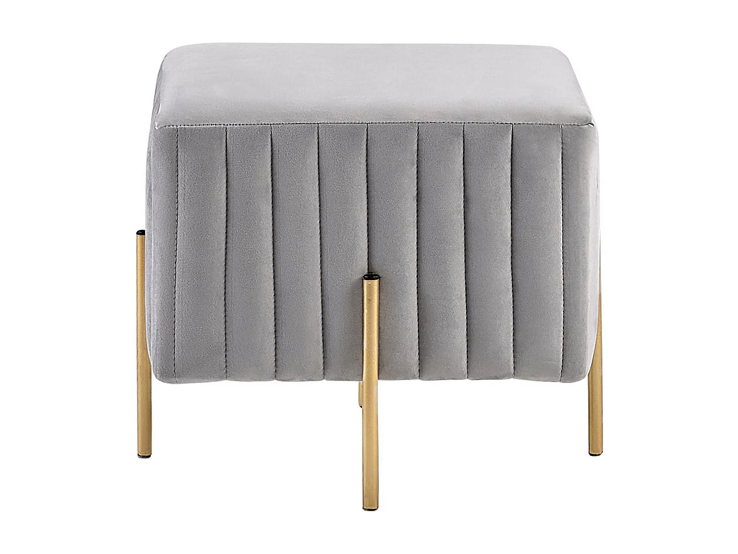 Hocker DAYTON Fluweel Lichtgrijs