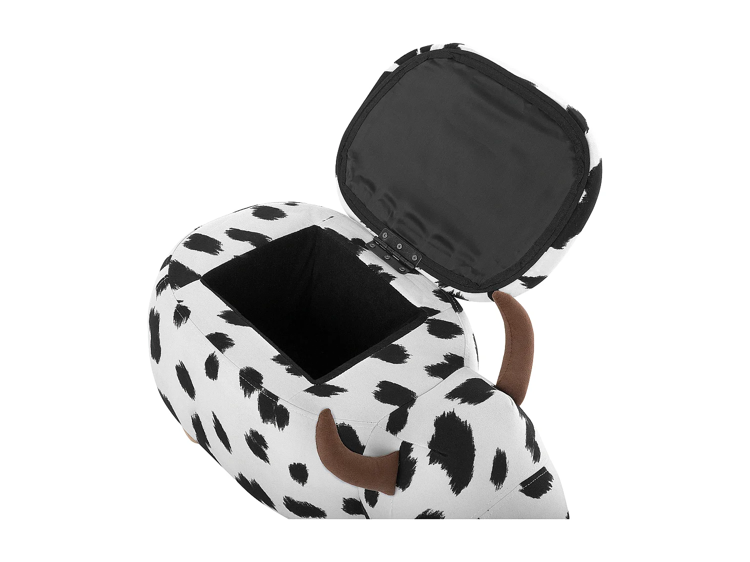 Tamborete animal com arrumação COW Tecido Branco