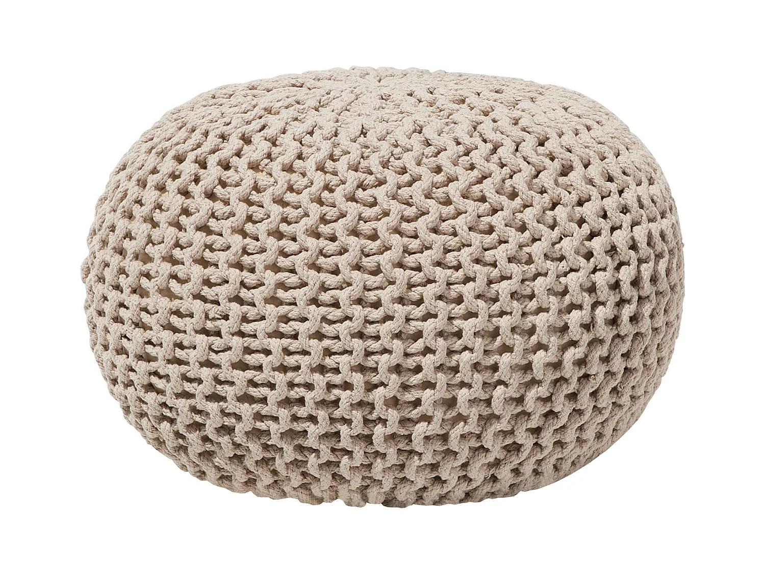 Pouf CONRAD Coton Beige clair