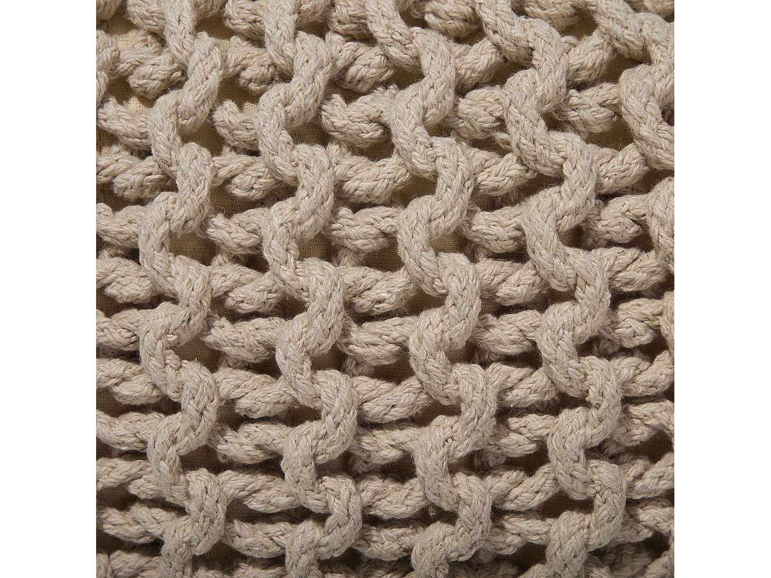 Pufe CONRAD Algodão Creme claro 50 cm 50 cm 35 cm