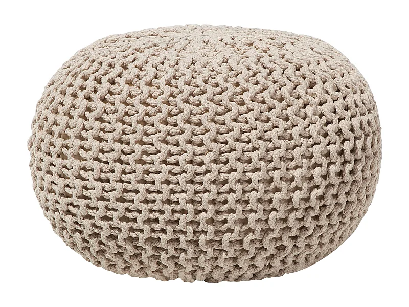 Pouf CONRAD Coton Beige clair
