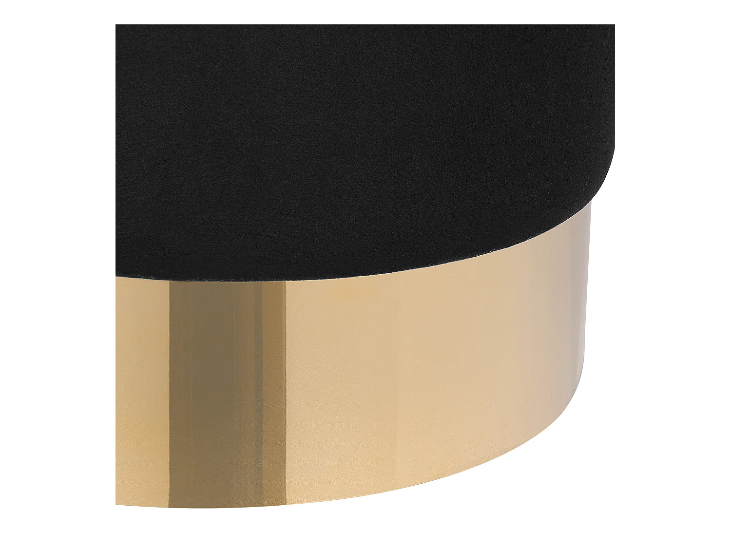 Puf SOPHIA Terciopelo Negro 39 cm 39 cm 40 cm