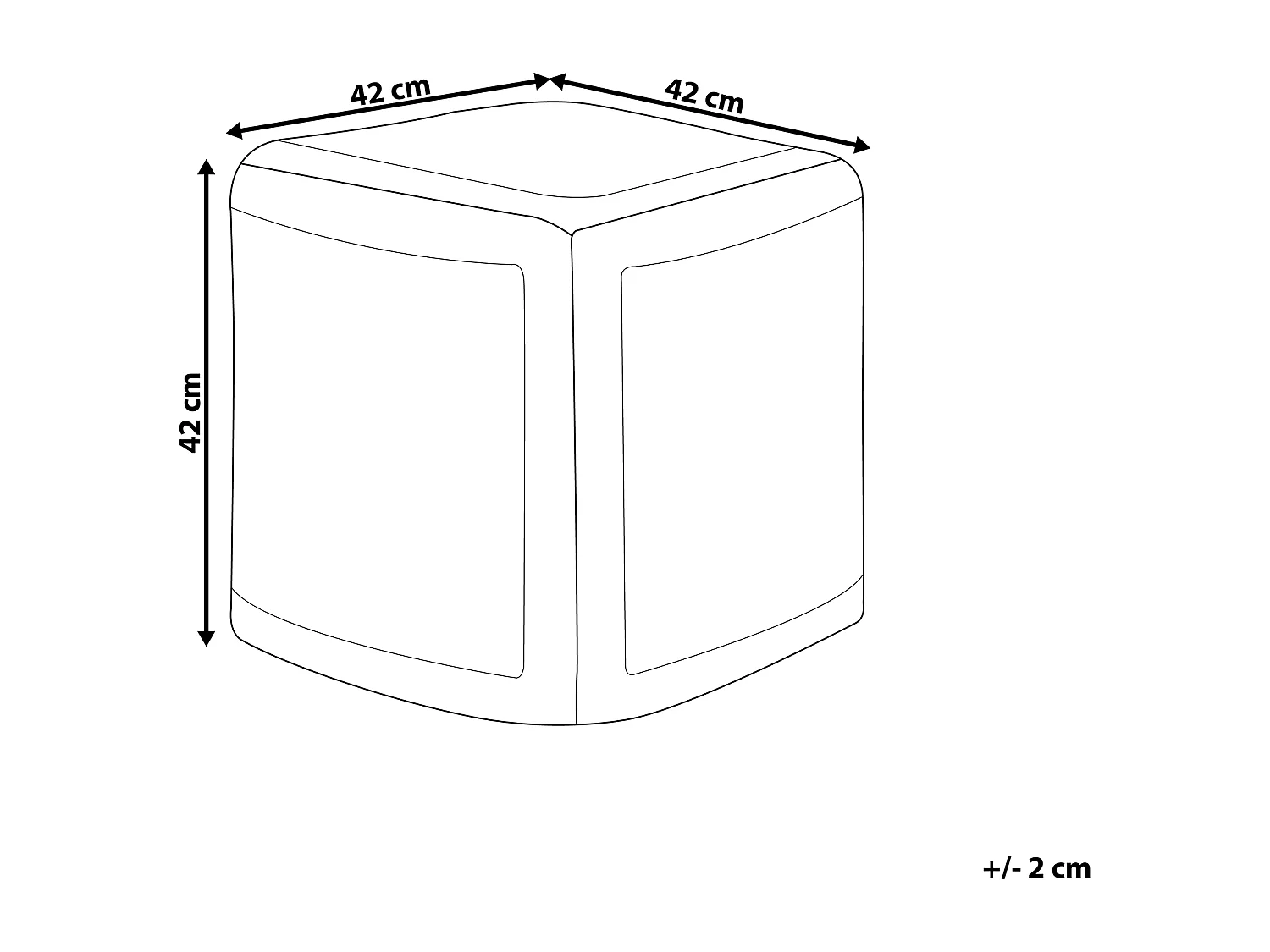 Pouf Baumwolle braun quadratisch 42 x 42 cm orientalisches Muster Boho Meerut