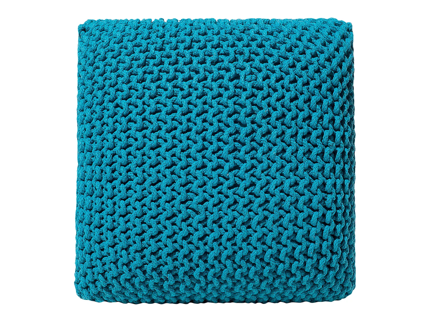 Pouf CONRAD Coton Bleu azur