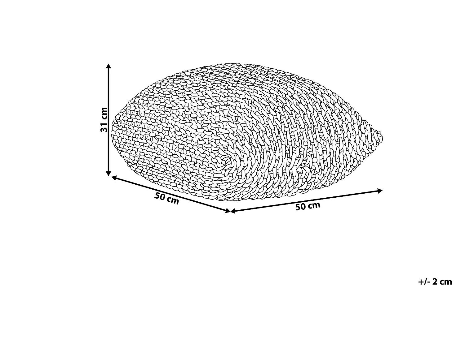 Puf CONRAD Bawełna Morski 50 cm 50 cm 31 cm