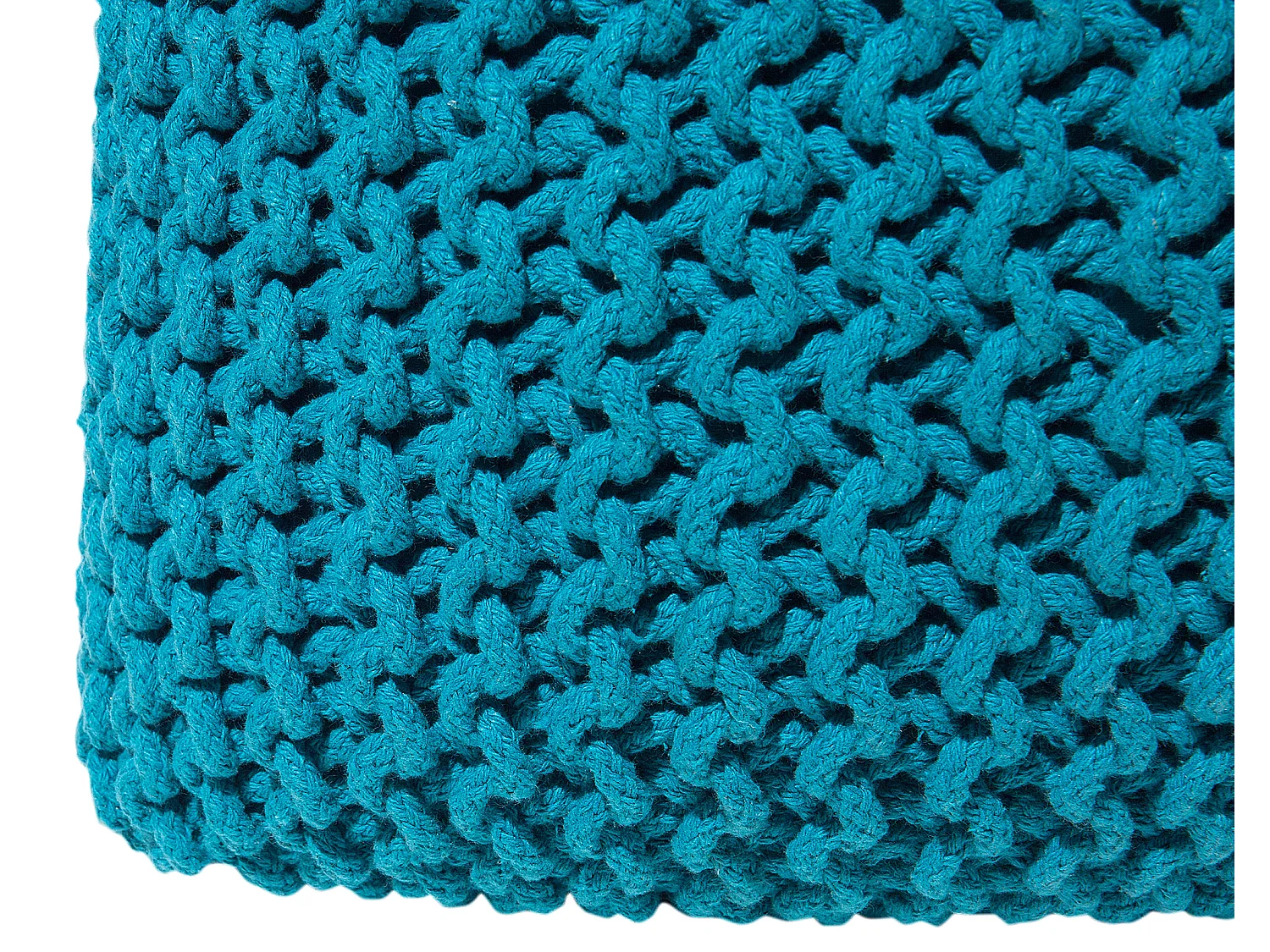 Moderner Pouf in Seeblau 55 x 50 x 31 cm rechteckig Conrad II