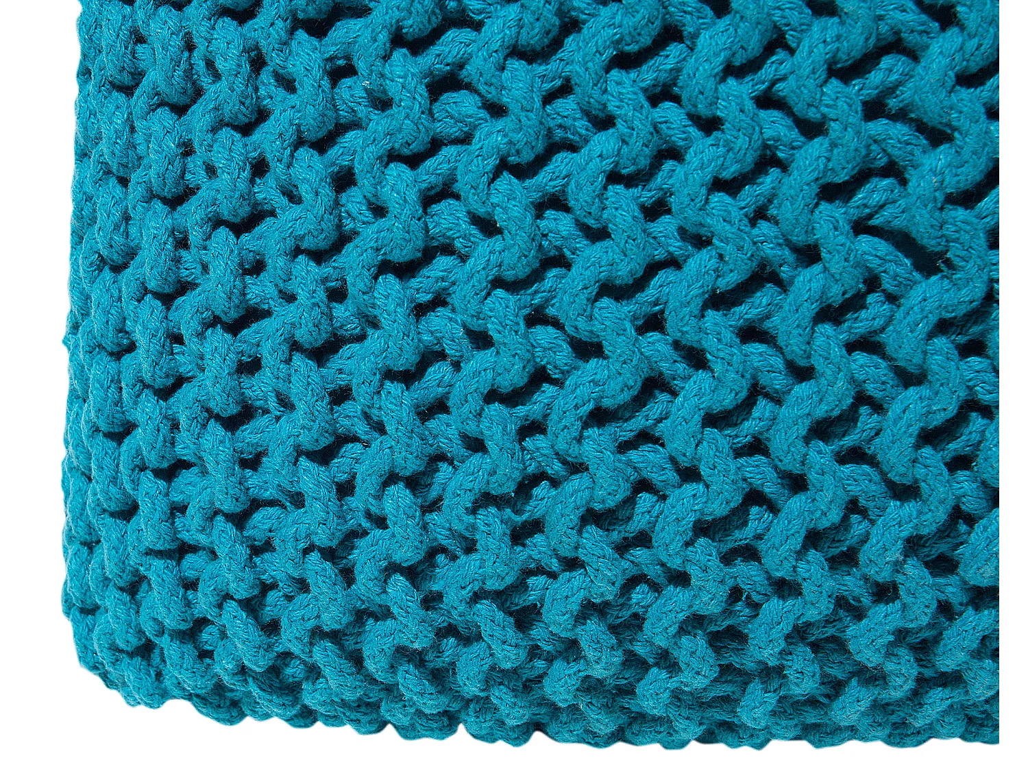 Pufe CONRAD Algodão Azul turquesa 50 cm 50 cm 31 cm