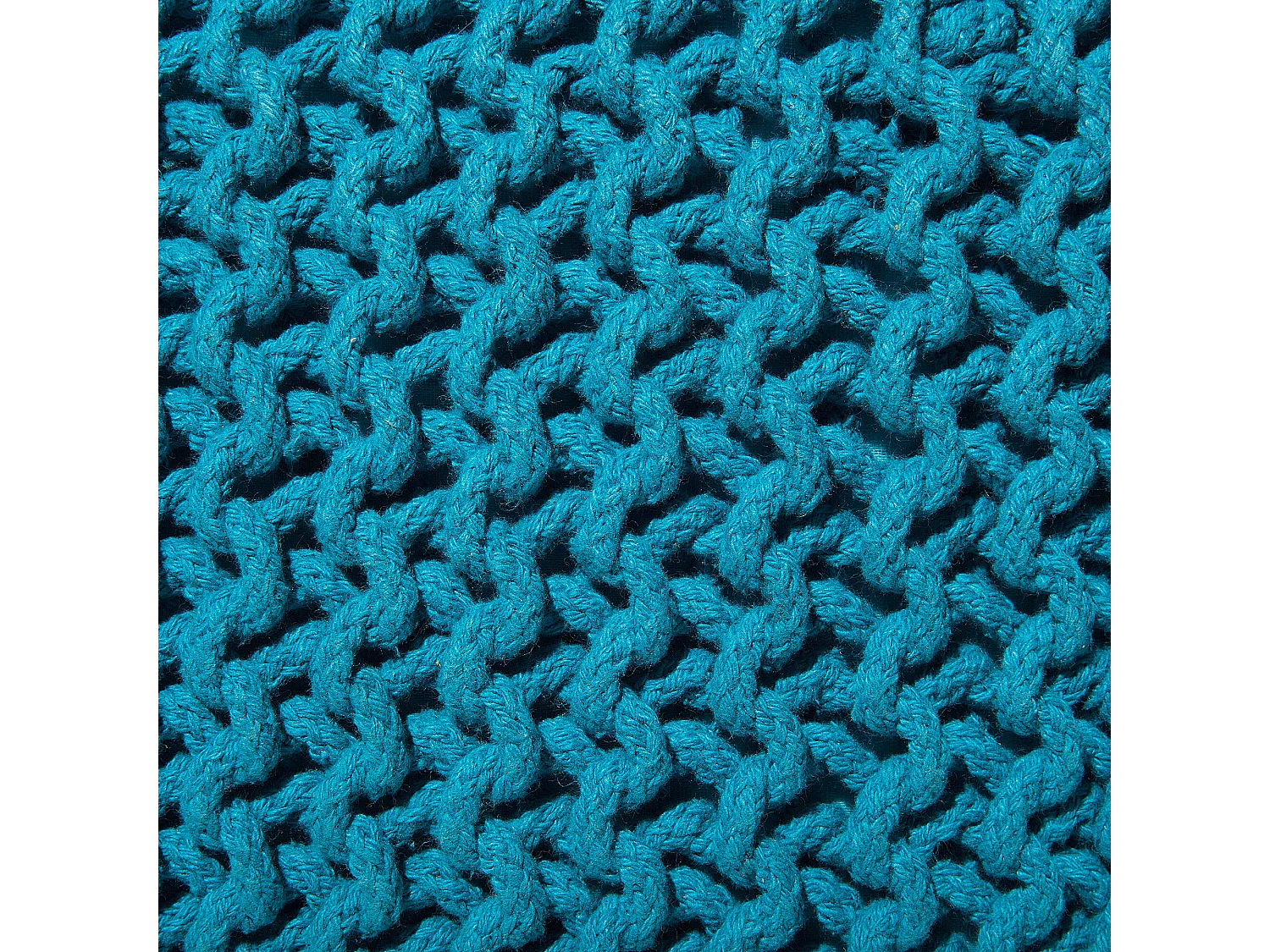 Pufe CONRAD Algodão Azul turquesa 50 cm 50 cm 31 cm