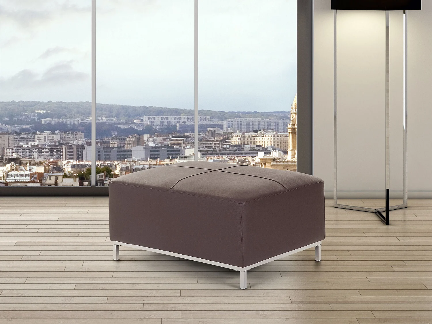 Ottoman OSLO Cuir Marron