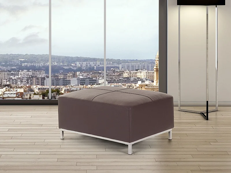 Otomana OSLO Piel Marrón