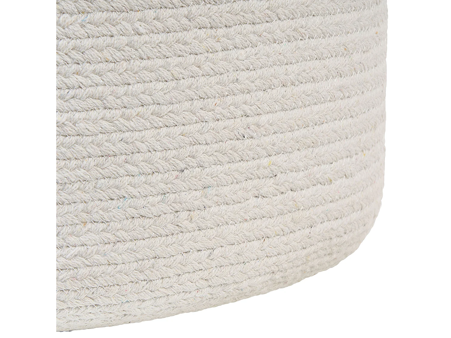 Puf DALAMA Juta Biały 46 cm 46 cm 48 cm