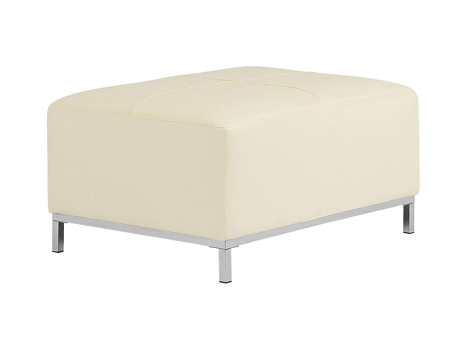 Ottoman OSLO Cuir Beige clair