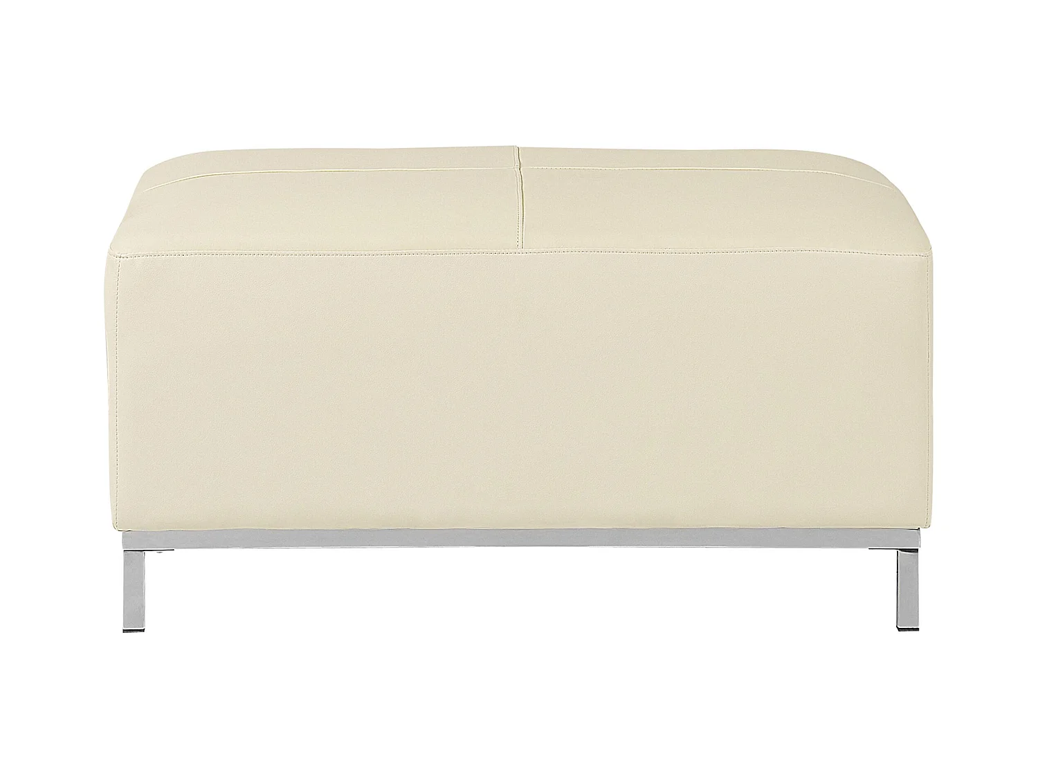 Ottoman OSLO Cuir Beige clair