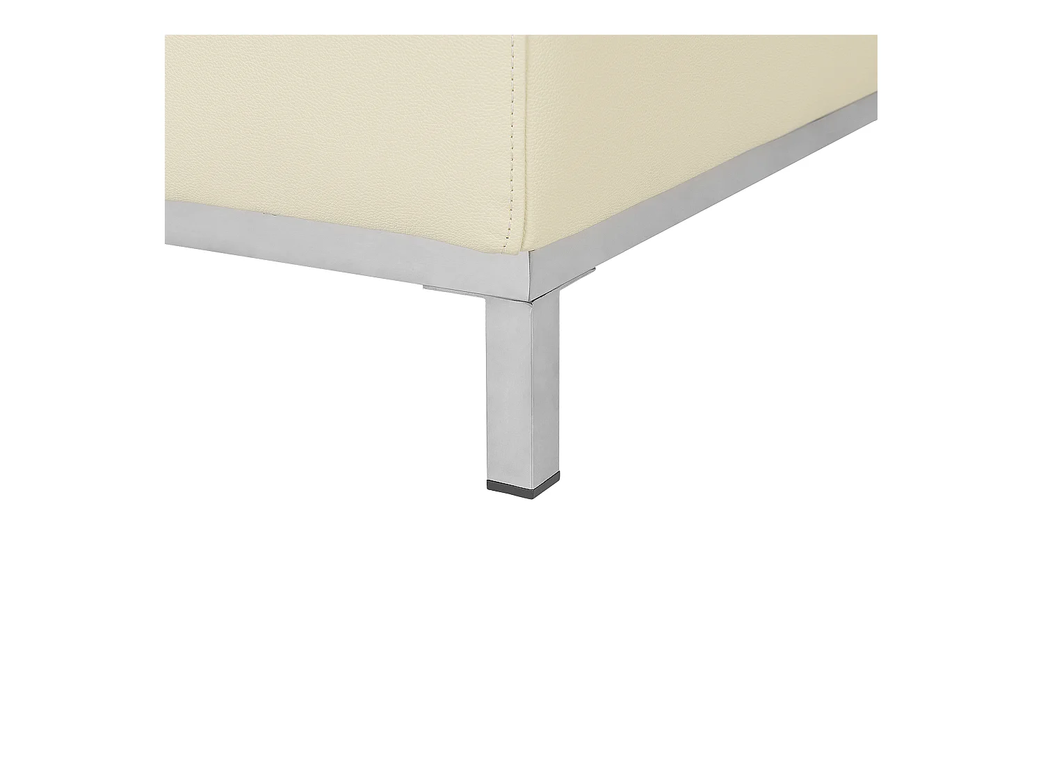 Ottoman OSLO Cuir Beige clair