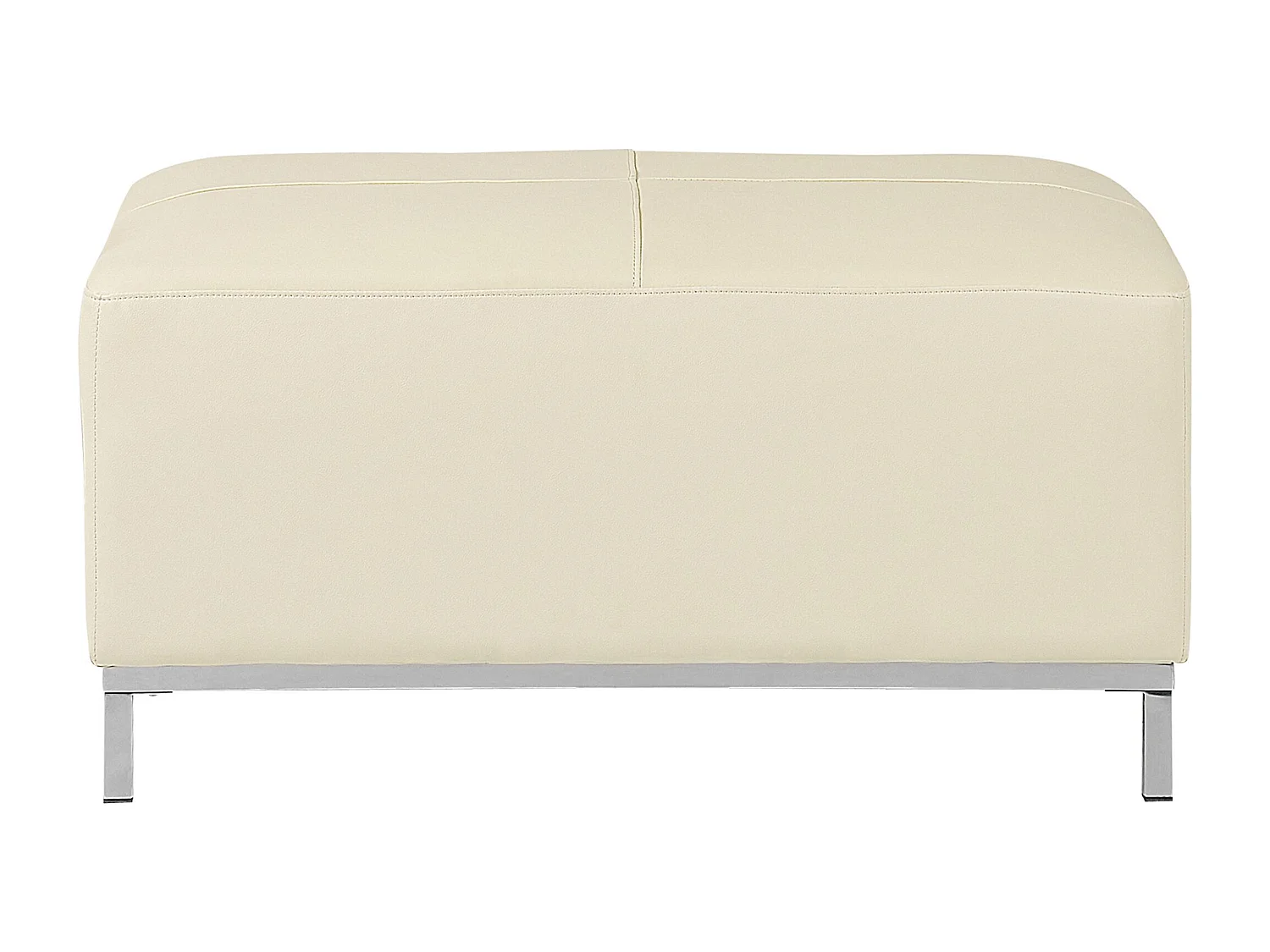 Ottoman OSLO Cuir Beige clair
