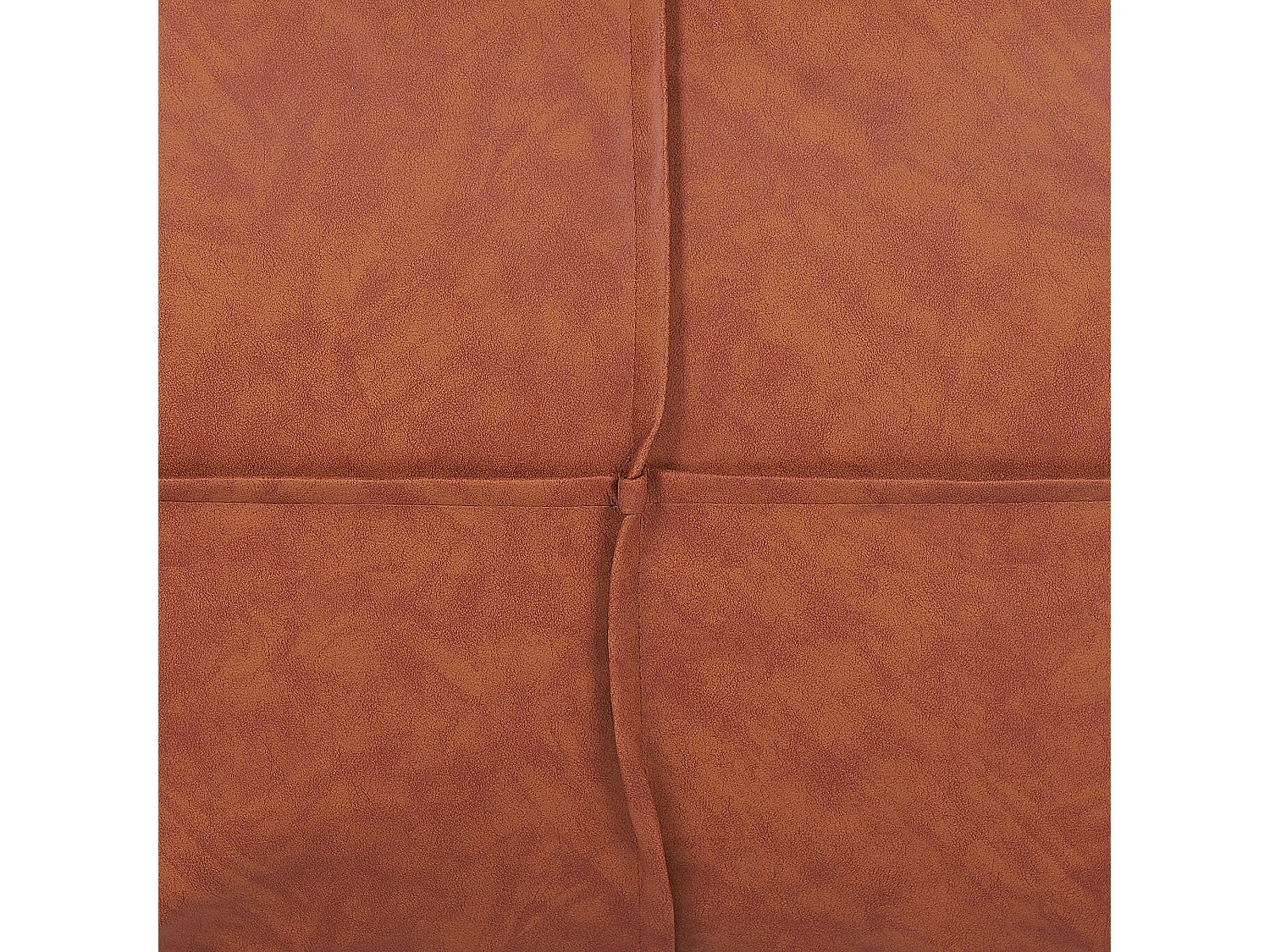 Pouf aus Kunststoffleder in Braun 60 x 45 cm Bori