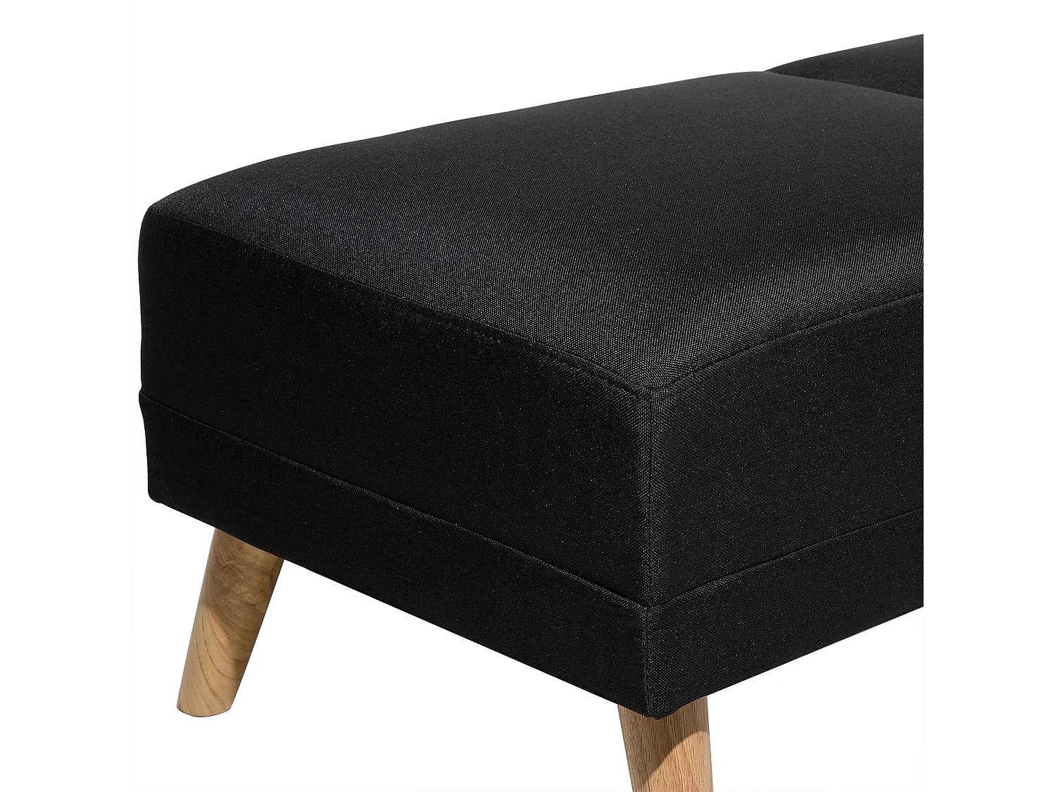 Ottoman FLORLI Tissu Noir