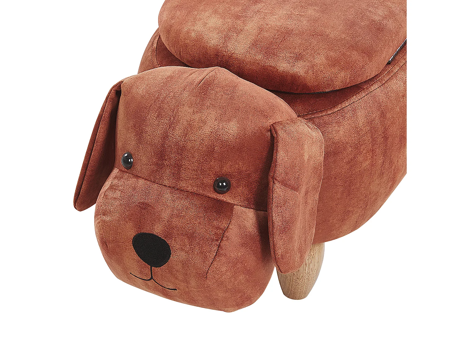 Repose-pied DOGGY Marron doré Velours