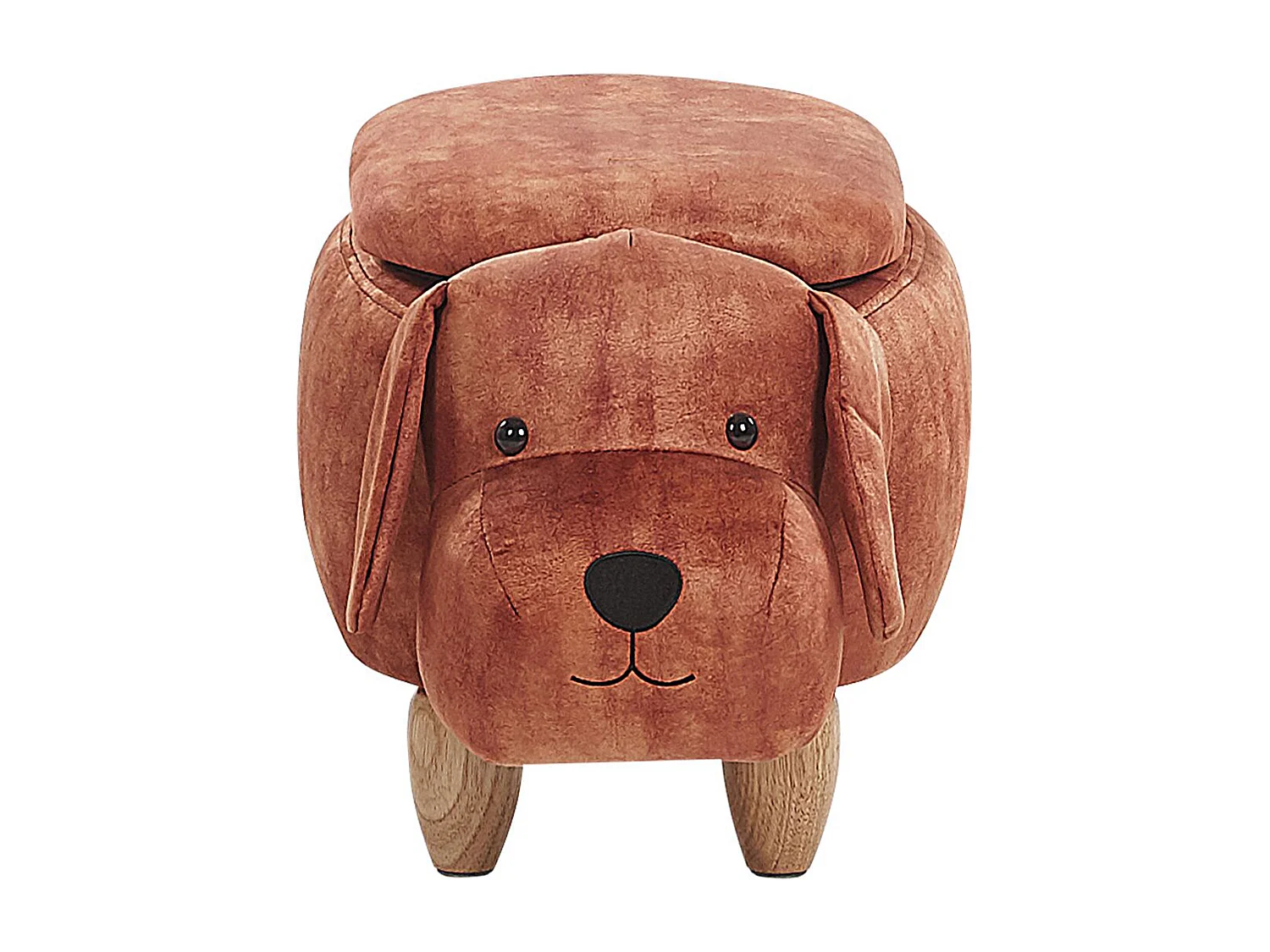 Repose-pied DOGGY Marron doré Velours