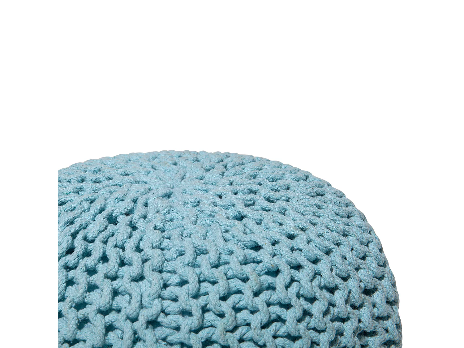 Pouf CONRAD Coton Bleu clair