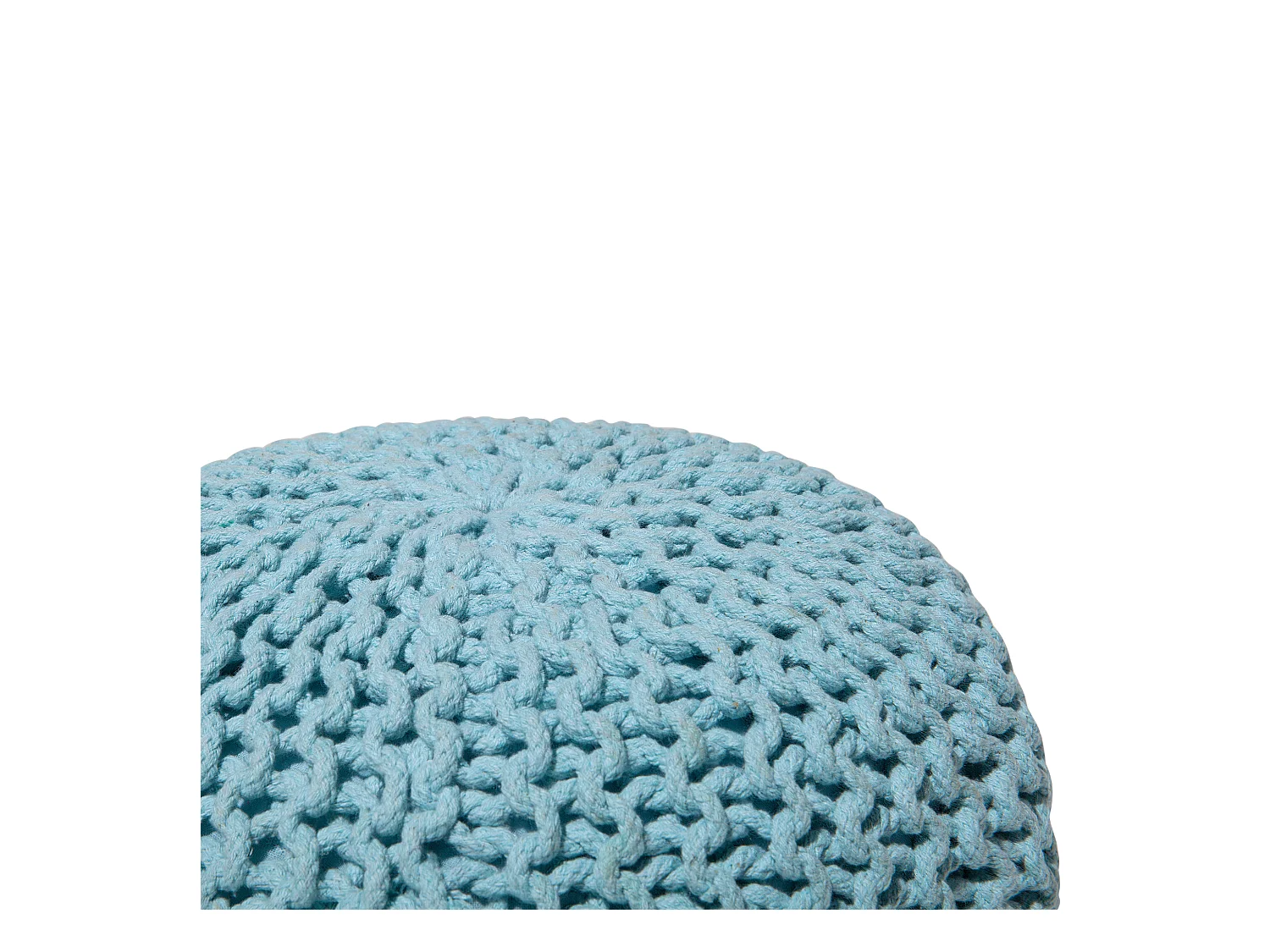 Pouf CONRAD Coton Bleu clair