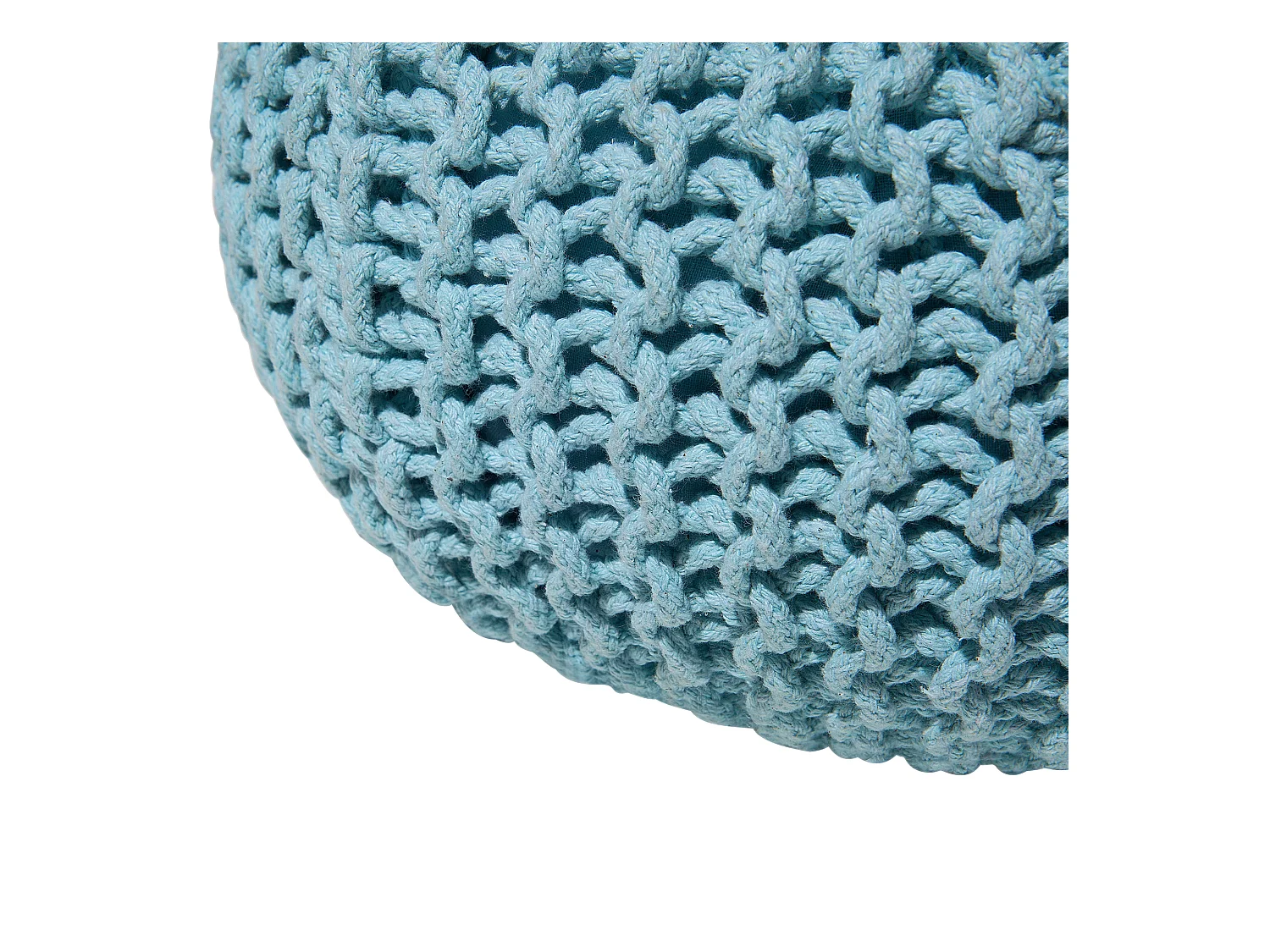 Pouf CONRAD Coton Bleu clair