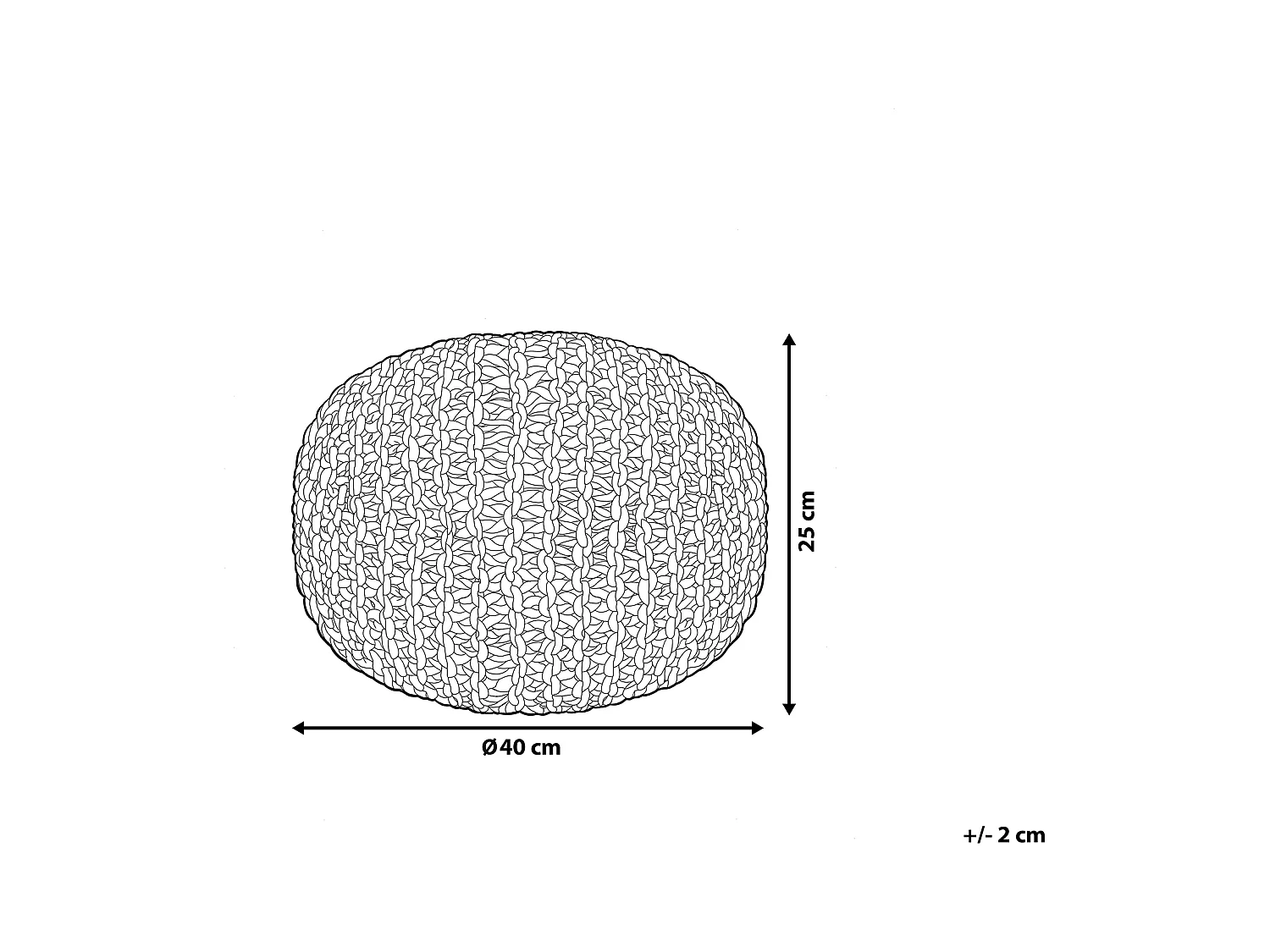 Pouf CONRAD Coton Bleu clair