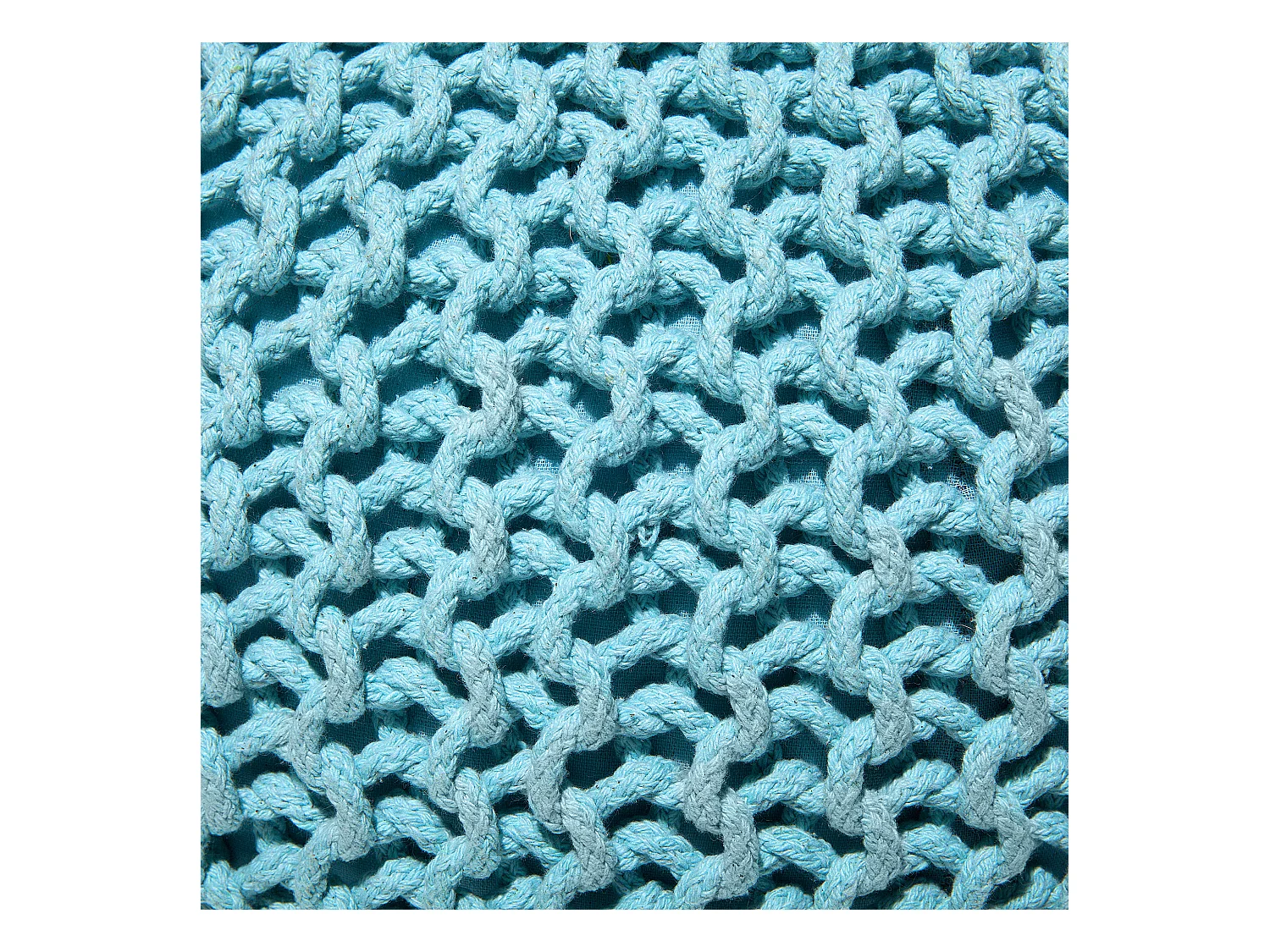 Pouf CONRAD Coton Bleu clair